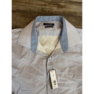 Tailorbyrd Collection Men's Dress Shirt Blue Long Sleeve Size Large 16-16.5 34/3